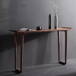 Modern Chinese Console Table, Solid Wood Zen Entryway Narrow Desk, Upturned Design Hall Cabinet, Creative Hotel Display Cabinet