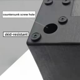 4pcs Heavy-Duty L-Shaped Furniture Legs - Industrial-strength load-bearing, Non-Slip Matte Black Finish,