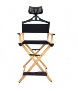 Outdoor Folding Chair Director Makeup Chair Leisure High Chairs Bar Seat Portable Aluminum Alloy Home Camping Beach Travel