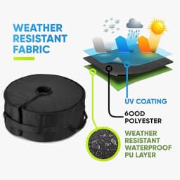 Heavy Duty Outdoor Umbrella Base Weight Sand Bag 90lbs Fillable Stabilizer for Cantilever Offset Patio Umbrellas Weights Sandbag
