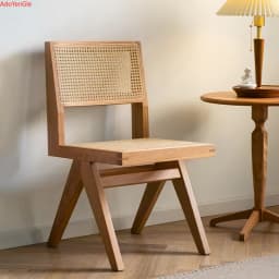 Rattan Solid Wood Chair Armrest Dining Chairs Office Nordic Kitchen Dining Room Outdoor hollow-out Stool Stools Home Furniture