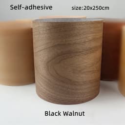 Self-adhesive Natural Wood Veneer for Furniture DIY Cupboard Door Repair, Walnut Sapele Grain Furniture Veneer 20*250cm(W*L)