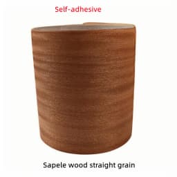 Self-adhesive Natural Wood Veneer for Furniture DIY Cupboard Door Repair, Walnut Sapele Grain Furniture Veneer 20*250cm(W*L)