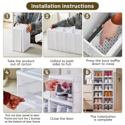 Foldable Shoe Box Transparent Dustproof Footwear Organizers With Cover Hall Stackable Shoes Cabinet Closet Sneakers Storage Rack