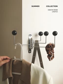 Multifunctional Hanger Hooks Retro Decorative Clothes Organizer Iron Wall Coat Racks Space Saving Living Room Furniture