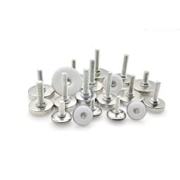 16Pcs Adjustable Furniture Feet Nylon Base Stainless Steel Levelers Legs, for Sofa, Table, Chair, Cabinet, Workbench of Leveling