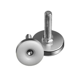 16Pcs Adjustable Furniture Feet Nylon Base Stainless Steel Levelers Legs, for Sofa, Table, Chair, Cabinet, Workbench of Leveling