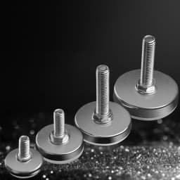 16Pcs Adjustable Furniture Feet Nylon Base Stainless Steel Levelers Legs, for Sofa, Table, Chair, Cabinet, Workbench of Leveling
