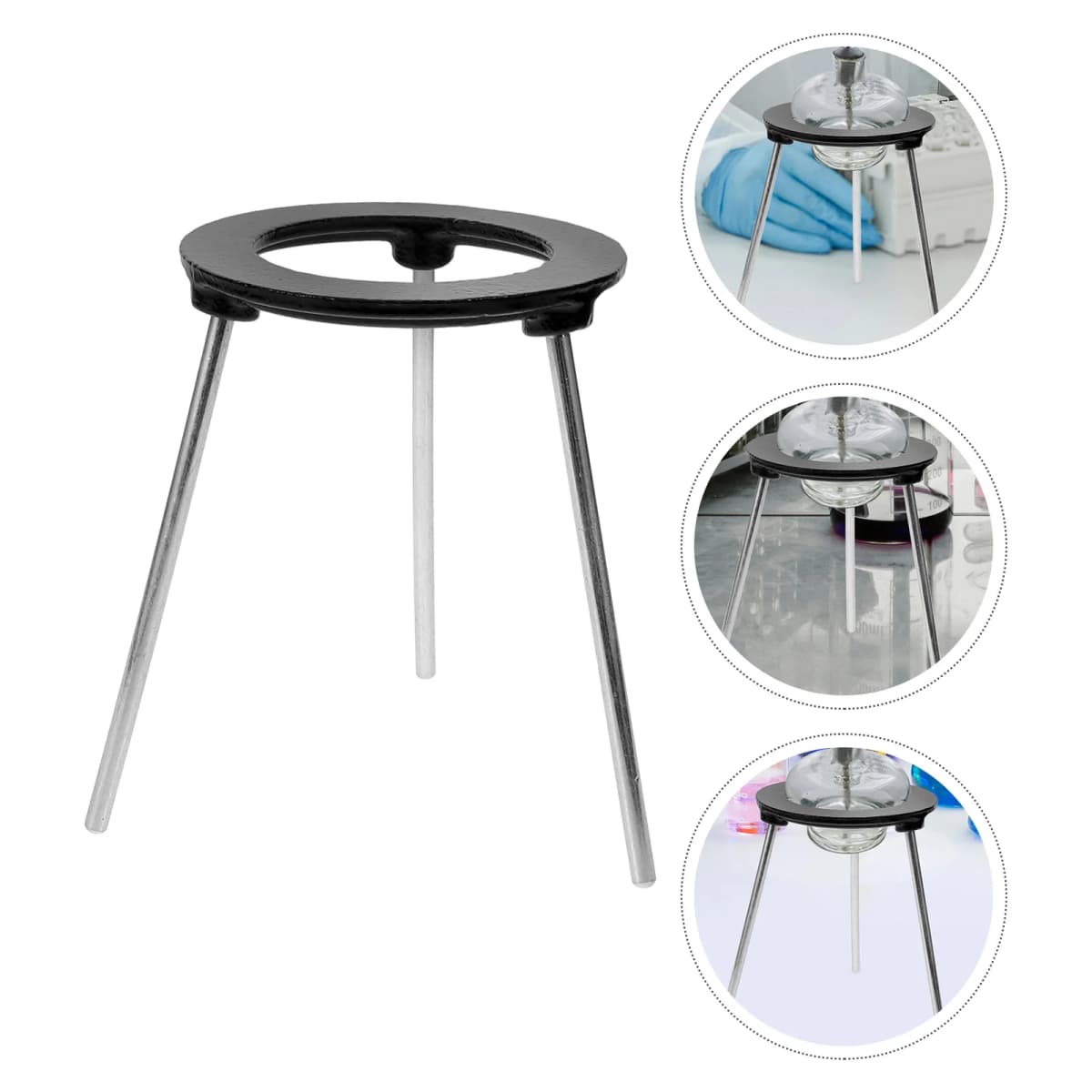 Detachable Cast Iron Tripod Stand Alcohol Lamp Holder Lab Equipment Chemistry Experiment Shelf Laboratory Furniture Tripod