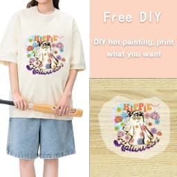 Customized logo hot stamping and heat transfer stickers for clothing DIY, washable clothing hot stickers, DTF color vinyl