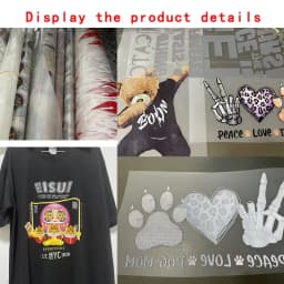 Customized logo hot stamping and heat transfer stickers for clothing DIY, washable clothing hot stickers, DTF color vinyl