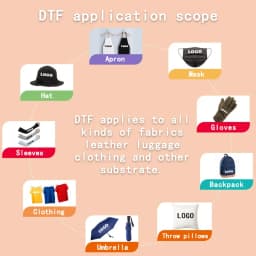 Customized logo hot stamping and heat transfer stickers for clothing DIY, washable clothing hot stickers, DTF color vinyl