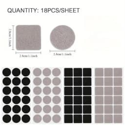 Felt Chair Leg Pads Round Square Floor Protector Self Adhesive Furniture Table Legs Pad Bumper Anti Slip Furniture Mat