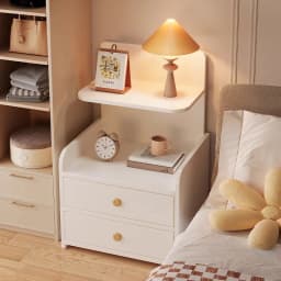 Bedside Table Small Mini Household Bedroom Bedside Storage Locker Small Cabinet Room with Bedside Floor