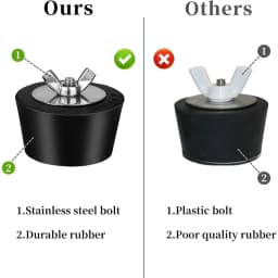 Expansion Pipe Rubber Plug 1 to 2.5 Inch Diameter Swimming Pool Winterizing Plug Pipe Plug with Stainless Steel Screw
