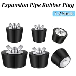 Expansion Pipe Rubber Plug 1 to 2.5 Inch Diameter Swimming Pool Winterizing Plug Pipe Plug with Stainless Steel Screw