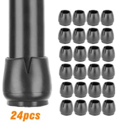 24Pcs Silicone Table Chair Leg Mat with Felt Non-slip Floor Desk Rubber Feet Pad Protection Bottom Cover Cap Woodfloor Protector