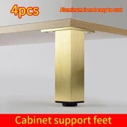 Adjustable Square Cabinet Feet Aluminum Furniture Feet Cabinet Feet Coffee Table Feet Pillar Bathroom Cabinet Support Feet