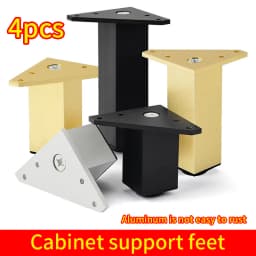 Adjustable Square Cabinet Feet Aluminum Furniture Feet Cabinet Feet Coffee Table Feet Pillar Bathroom Cabinet Support Feet