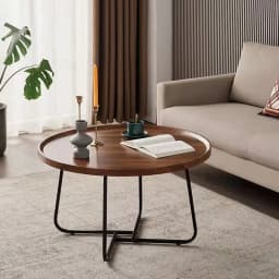 Nordic Light Luxury Multifunctional Coffee Table Modern Simple Living Room Home Small Round Combination Coffee Table