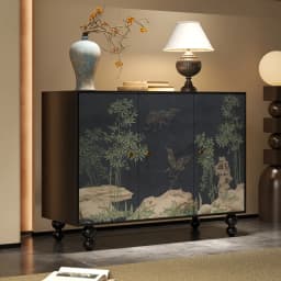 ZZFrench Hallway Sideboard Cabinet Chinese Style Retro Living Room Aisle Tailstock Storage