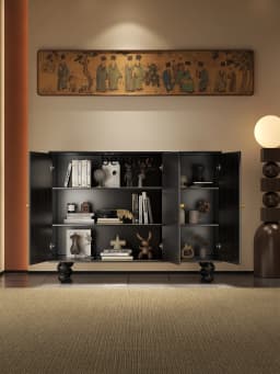 ZZFrench Hallway Sideboard Cabinet Chinese Style Retro Living Room Aisle Tailstock Storage