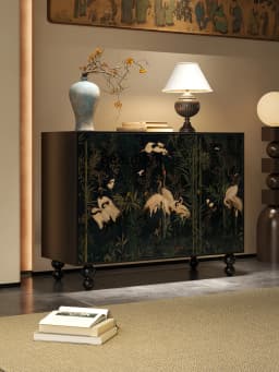 ZZFrench Hallway Sideboard Cabinet Chinese Style Retro Living Room Aisle Tailstock Storage