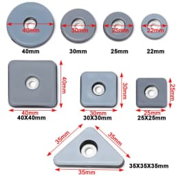 8pcs Table Chair Leg Slider Pad Easy Move Heavy Furniture Bases Protector Legs Anti-abrasion Floor Mat with Screws