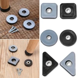 8pcs Table Chair Leg Slider Pad Easy Move Heavy Furniture Bases Protector Legs Anti-abrasion Floor Mat with Screws