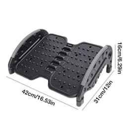 Foot Stool Under Desk Adjustable Desk Footrest Ergonomic Double Side Home Office Foot Rest Stool Black