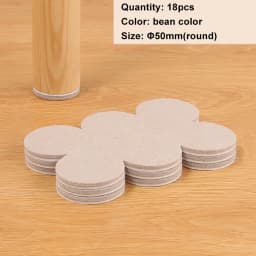 Felt Chair Leg Pads Floor Protectors Table Furniture Leg Feet Cover Caps Round 5mm Thick Anti Scratch Furniture Felt Pads