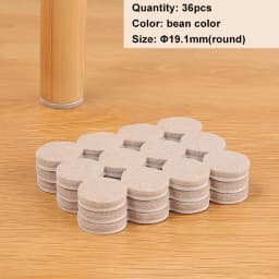 Felt Chair Leg Pads Floor Protectors Table Furniture Leg Feet Cover Caps Round 5mm Thick Anti Scratch Furniture Felt Pads