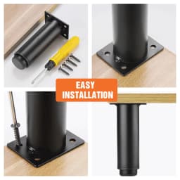 KAK Adjustable Furniture Leg Cold Rolled Steel Black White Table Feet Replacement Cabinet Sofa Metal Foot Furniture Hardware