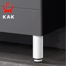 KAK Adjustable Furniture Leg Cold Rolled Steel Black White Table Feet Replacement Cabinet Sofa Metal Foot Furniture Hardware