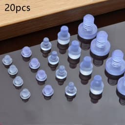 20Pcs Transparent Soft Rubber Stem Bumpers Anti Collision Hole Plugs Screws Fasteners Door Bumper Foot Pad Furniture Accessories
