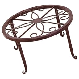 Metal Plant Shelves Hollow Round Flower Pot Rack Protect Floor Flower Pot Shelf for Home Patio Balcony Porch