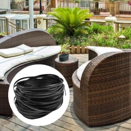 32M Patio Furniture Wicker Repair Kit Flat Synthetic Weaving Rattan Fix Material for Garden Patio Sofa Table Basket Replacemet