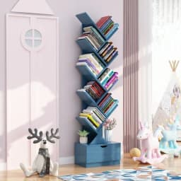 Modern Tree-Shaped Children's Bookshelf Floor-to-Ceiling Design Living Room Storage Bookcase Innovative Home Library Organizer