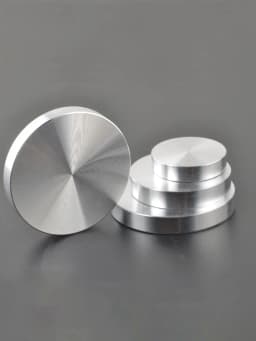 4 Pieces Aluminum Glass Table Top Adapter Circle Metal Block Disc,Suitable For Coffee Tables And Glass Tables