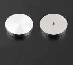 4 Pieces Aluminum Glass Table Top Adapter Circle Metal Block Disc,Suitable For Coffee Tables And Glass Tables