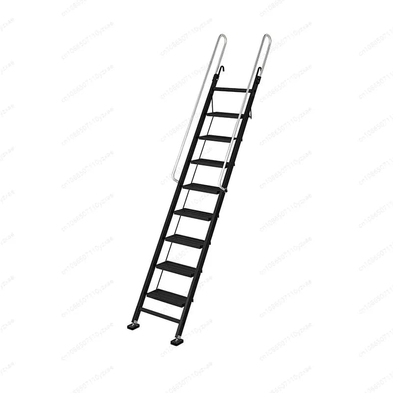 For Household folding ladder attic lifting indoor and outdoor thickened aluminum alloy 8-step multifunctional telescopic