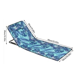 Folding Lounge Chair Beach Bed Cot Portable Chaise Lounge Sun Tanning Chair Sleeping Cots With 5-Position Reclining Back For