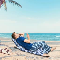 Folding Lounge Chair Beach Bed Cot Portable Chaise Lounge Sun Tanning Chair Sleeping Cots With 5-Position Reclining Back For