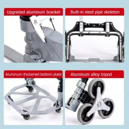 2025 NEW 150kg All Terrain Stair Climbing Cart Hand Truck with Bungee Cord Portable Folding Trolley for Upstairs Cargo with bag