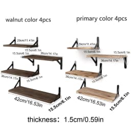Floating Shelves for Wall,Bookshelves,Wall Mounted Wood Shelf for Living Room, Bathroom, Bedroom, Kitchen, Home Decor