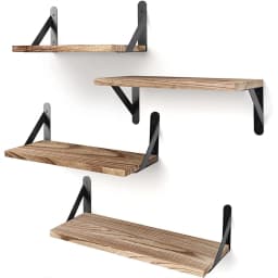 Floating Shelves for Wall,Bookshelves,Wall Mounted Wood Shelf for Living Room, Bathroom, Bedroom, Kitchen, Home Decor