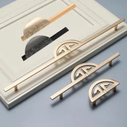 1pcs New Chinese Style Wardrobe Door Handle Golden Cabinet Door Knob Lengthened Shoe Cabinet Furniture Hardware