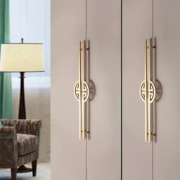 1pcs New Chinese Style Wardrobe Door Handle Golden Cabinet Door Knob Lengthened Shoe Cabinet Furniture Hardware