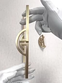 1pcs New Chinese Style Wardrobe Door Handle Golden Cabinet Door Knob Lengthened Shoe Cabinet Furniture Hardware