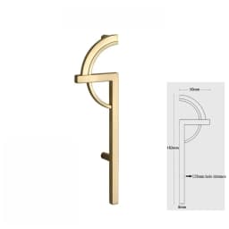 1pcs New Chinese Style Wardrobe Door Handle Golden Cabinet Door Knob Lengthened Shoe Cabinet Furniture Hardware